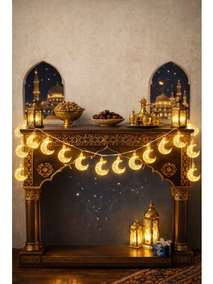 Okavango  1,5 Metre Ramazan Temalı LED Işıklı Süsleme Seti Ramazan Süsleri, Ramazan Hediyem Ramazan Süsü