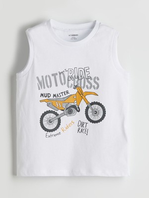 Lc Waikiki Yeni Sezon Bisiklet Yaka Baskılı Erkek Çocuk Atlet