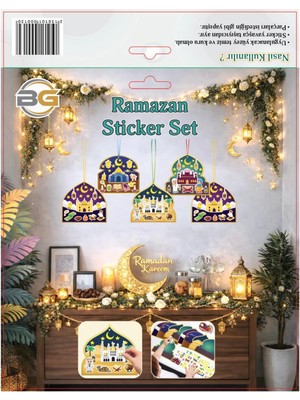 Pairla Sticker Hoş Geldin Ramazan Dekorlu Ramazan Hediyem, Ramazan Süsleri, Ramazan Ürünleri