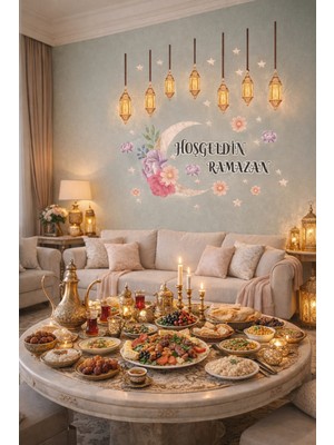 Pairla Sticker Hoş Geldin Ramazan Dekorlu Ramazan Hediyem, Ramazan Süsleri, Ramazan Ürünleri