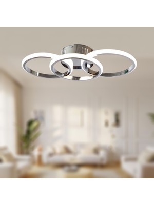 Normadia Krom Kaplama 3'lü LED Avize, Modern ve Şık Aydınlatma Seçeneği