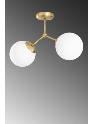 Normadia Modern Eskitme Akrobat Model Beyaz Camlı Avize, Şıklık ve Işıkla Büyüler