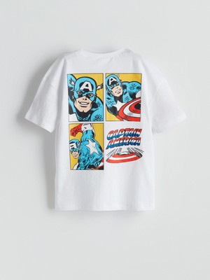 Lc Waikiki Yeni Sezon Kaptan Amerika Baskılı Erkek Çocuk Tişört