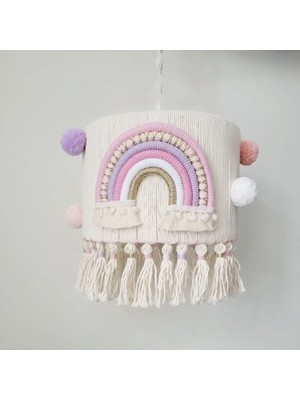 Normadia Renkli Makrome Gökkuşaklı Bebek ve Çocuk Odası Avizesi