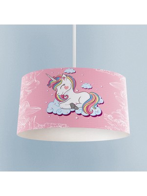 Normadia Unicorn ve Seksek Desenli Bebek ve Çocuk Odası Avizesi