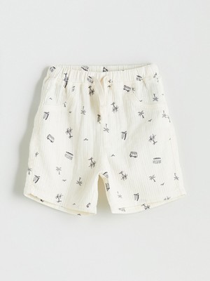 Lc Waikiki Yeni Sezon Beli Lastikli Baskılı Erkek Çocuk Şort