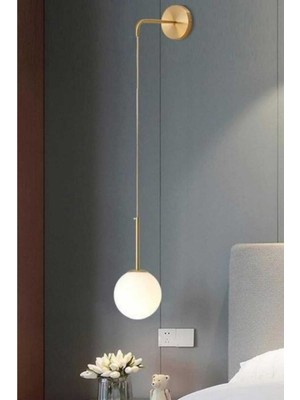 Normadia Şık Eskitme Aplik, Beyaz Cam, Modern ve Zarif Tasarım