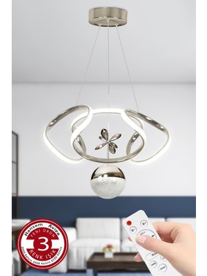 Normadia 3 Renk Toplu Kumandalı LED Avize, Modern ve Şık Tasarım