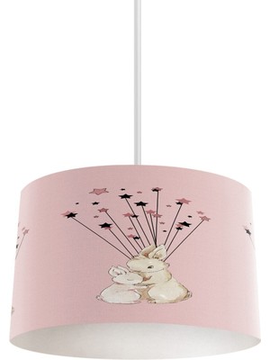 Normadia Yumuşak ve Sevimli Tavşan Desenli Çocuk ve Bebek Odası Pudra Zeminli Ürün