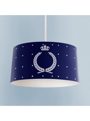 Normadia Lacivert Zemin ve Taçlı Şık Avize, Modern ve Elegant Tasarım