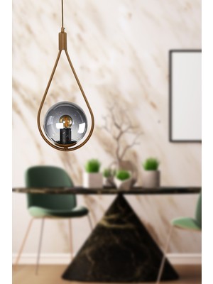 Normadia Meksika Tekli Eskitme Füme Glop Modern ve Şık Tasarım