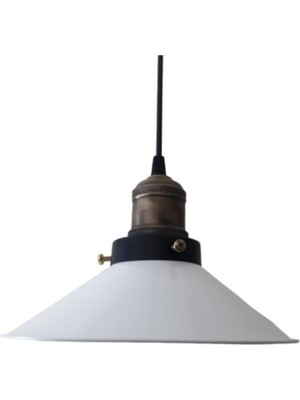 Normadia Modern Retro Beyaz Metal Sarkıt Avize 23 cm | Şık ve Şık Aydınlatma