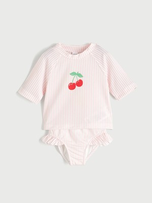 Lc Waikiki Yeni Sezon Kiraz Baskılı Kız Bebek Mayo