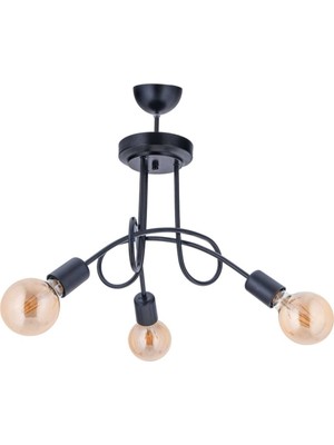 Normadia Şık Siyah 3 Lü Avize, Modern ve Zarif Aydınlatma Seçeneği