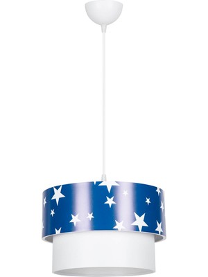 Normadia Rıver Sarkıt Yıldız Desenli Mavi Dekoratif Aydınlatma