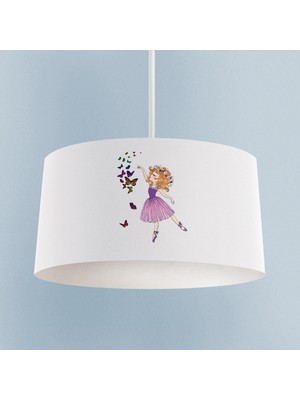 Normadia Prenses Kız Temalı Kelebekli Bebek ve Çocuk Odası Avizesi