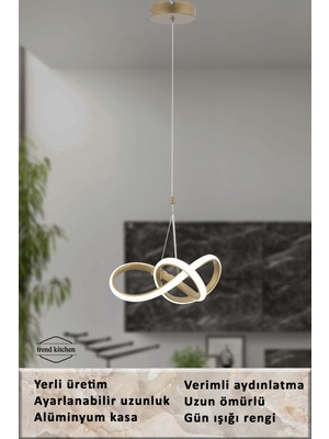 Normadia Modern Eskitme Sarkıt LED Avize, Beyaz Power LED ile Şık Aydınlatma
