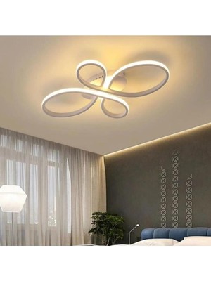 Normadia Nehir Beyaz Modern LED Plafonyer, Salon ve Mutfak Için Şık Aydınlatma