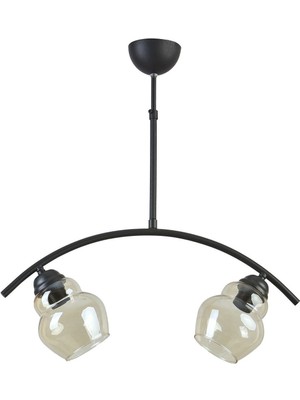 Normadia Modern Bal Camlı 2'li Avize, Şık ve Zarif Dekorasyon Parçası