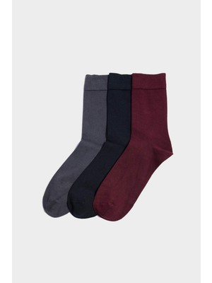 DeFacto Erkek Dikişsiz 3'lü Bambu Uzun Çorap H1028AXNS
