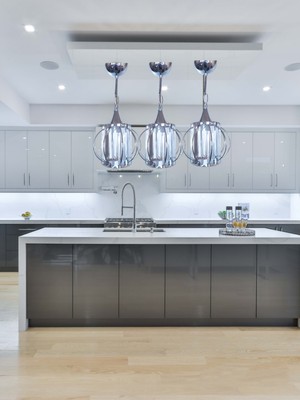 Normadia Şık Kristal Taşlı Krom Avize, 15 cm Çap, 35 cm Yükseklik