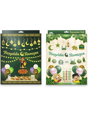 Pairla Kutulu Ramazan Hediyem, Ramazan Kolisi, Iftar, Ramazan Paketi, ramazan Temalı LED Işıklı Süsleme Seti Süsleri Seti Hoşgeldin Ramazan Süslemeleri
