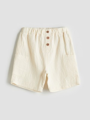 Lc Waikiki Yeni Sezon Beli Lastikli Düğmeli Erkek Çocuk Şort