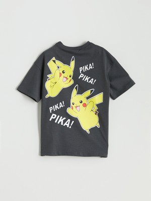 Lc Waikiki Yeni Sezon Bisiklet Yaka Pikachu Baskılı Erkek Çocuk Tişört