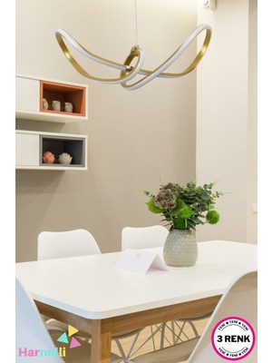 Normadia 3 Renk Yanabilen Ledli Mutfak ve Salon Avizesi, Genç Odası Aydınlatması