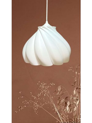 Normadia Beyaz Sarkıt Avize, Yatak ve Oturma Odası Için Şık Tasarım, E27 Bioplastik