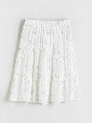 Lc Waikiki Yeni Sezon Beli Lastikli Çiçekli Kız Çocuk Etek