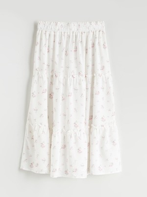 Lc Waikiki Yeni Sezon Beli Lastikli Çiçekli Kız Çocuk Etek