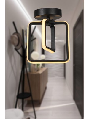 Normadia Modern 3 Renk LED Tavan Avizesi, Şık Siyah Tasarım