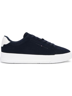 Tommy Hilfiger Lacivert Erkek Sneaker Th Court Core Suede