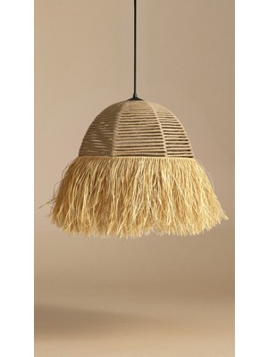 Normadia El Yapımı Jüt Halatlı Bohem Rustik Sarkıt Avize, Doğal Şıklık ve Sıcaklık