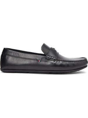 Tommy Hilfiger Siyah Erkek Loafer Hardware Hılfıger Drıver Shoe