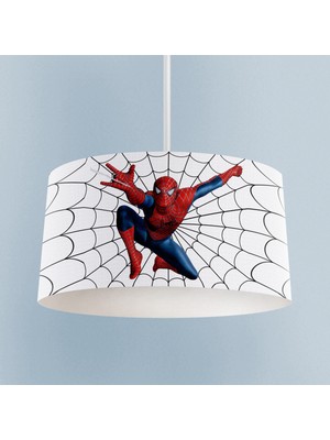 Normadia Ağ ve Spiderman Desenli Bebek ve Çocuk Odası Avizesi, Şık ve Eğlenceli Tasarım