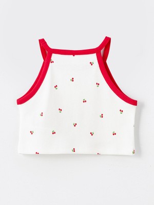 Lc Waikiki Yeni Sezon Bisiklet Yaka Baskılı Kız Bebek Atlet