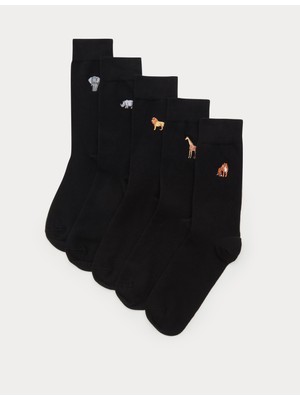 Marks & Spencer 5'li Desenli Çorap Seti