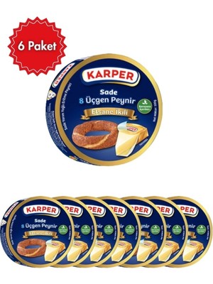 Araz Et Karper Üçgen Peynir Sade 100 gr x 6 Paket