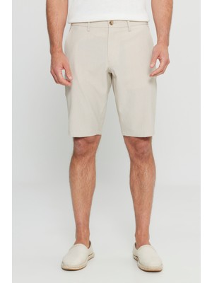 Altınyıldız Classics Slim Fit Dar Kesim Gofre Desenli Yan Cepli Esnek Şort