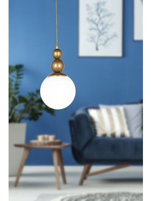 Normadia Modern Eskitme Beyaz Cam Avize, Şık ve Şeffaf Tasarım