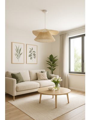 Normadia El Işçiliği Bohem Makrome Sarkıt Avize, Salon ve Yatak Odası Için Şık Tasarım