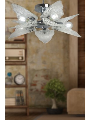 Normadia Şık 5'li Krom Cam Avize Seti, Modern ve Parlak Aydınlatma Hakkında