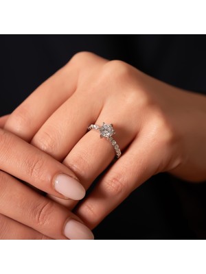 Hakan Mücevherat Tasarım 14 Ayar Altın Tektaş Yüzük