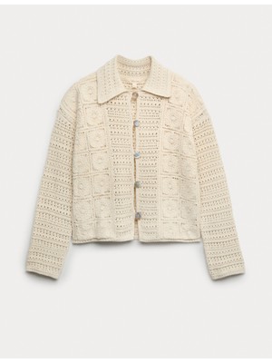 Marks & Spencer Örgü Detaylı Hırka