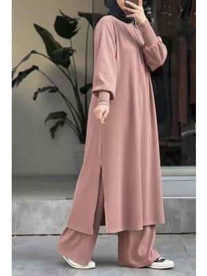 Ande Tesettür Triko Takım - Rose