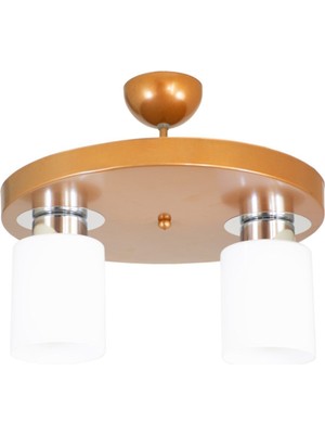 Normadia Modern Yuvarlak Bakır Tepsi ve Avize Seti, Şık ve Zarif Tasarım