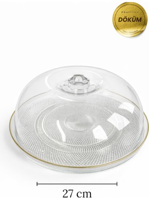 ChefTime 2'li Set Kek Cam Fanus & Siyah Tart Kalıbı