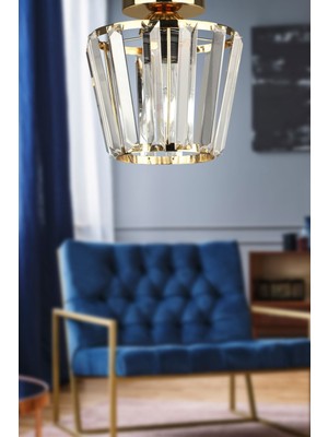 Normadia Şık Gold Kaplama Tavan Montajlı Modern Avize, Zarif Aydınlatma Için